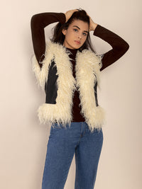 Hazel Blues® |  Tied Fringe Contrast Vest