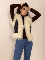 Hazel Blues® |  Tied Fringe Contrast Vest
