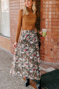 Hazel Blues® |  Floral Elastic Waist Maxi Skirt