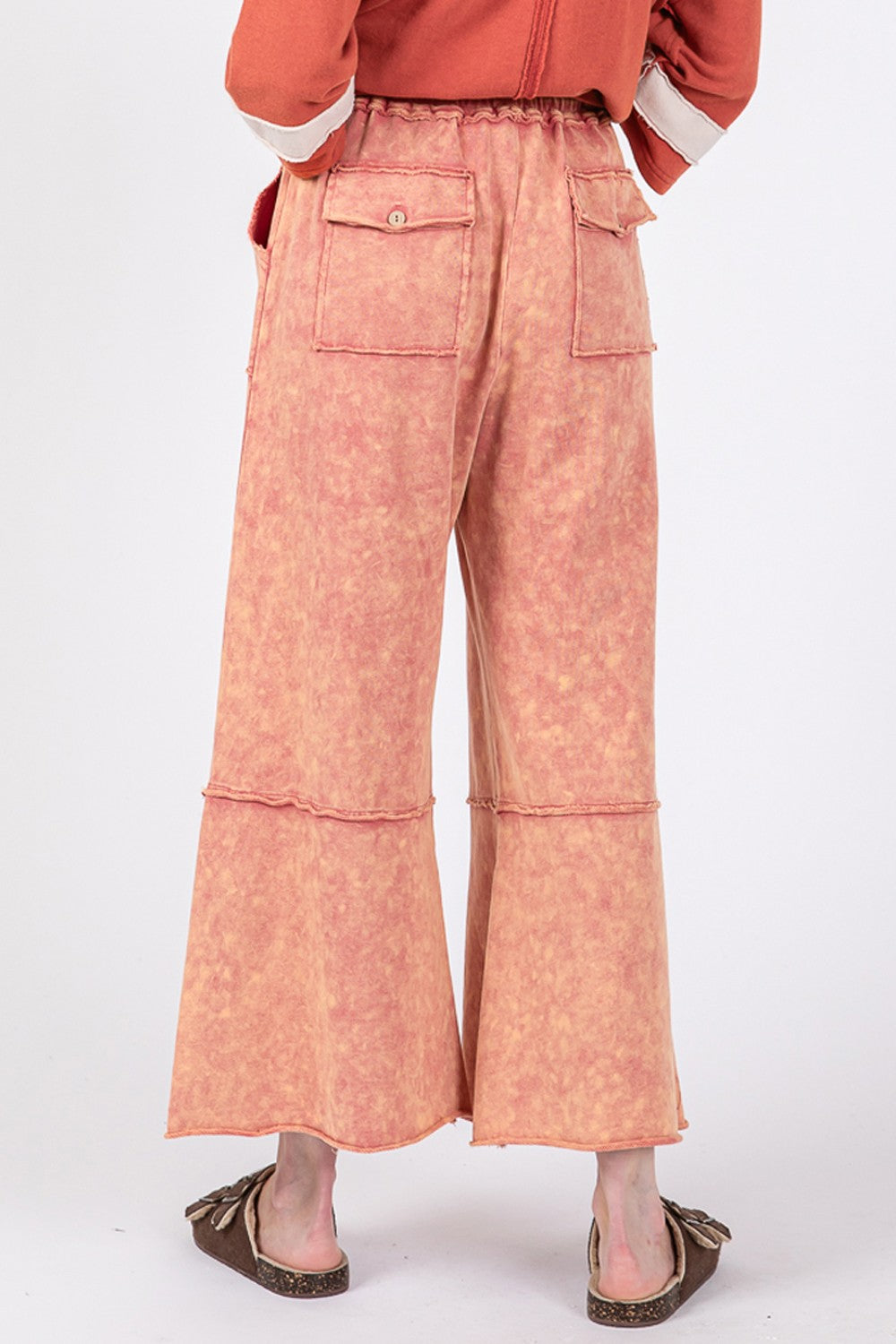 Hazel Blues® |  SAGE + FIG Mineral Washed Terry Wide Leg Pants