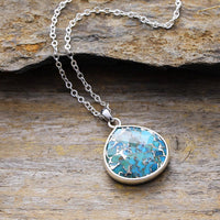 Hazel Blues® |  Turquoise Chain Pendant Necklace