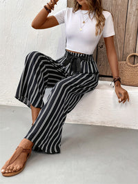 Hazel Blues® |  Striped High Waist Wide Leg Pants