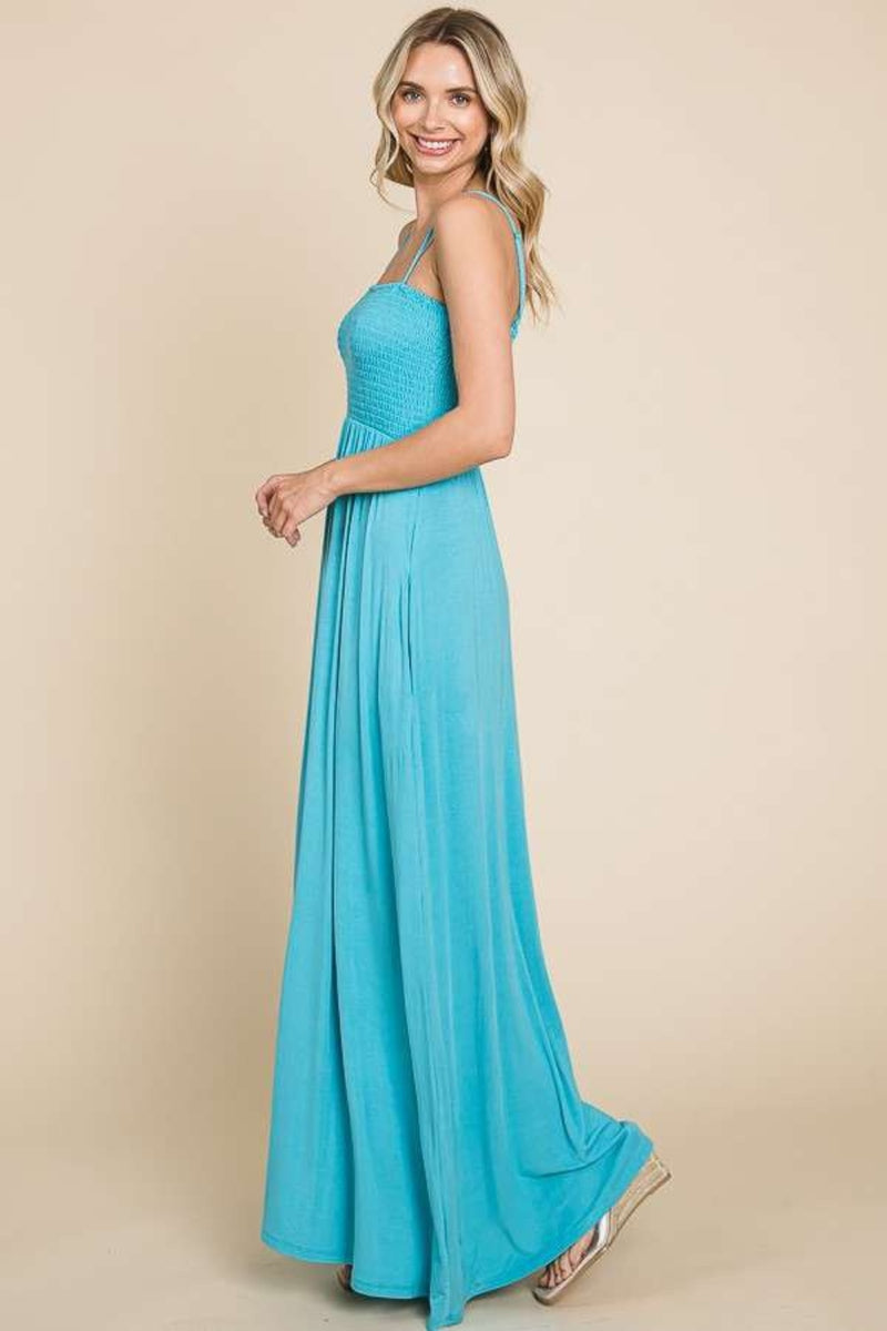 Hazel Blues® |  Culture Code Smocked Cami Maxi Dress with Pockets