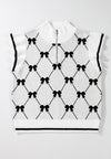 Hazel Blues® |  Bow Half Zip Sweater Vest