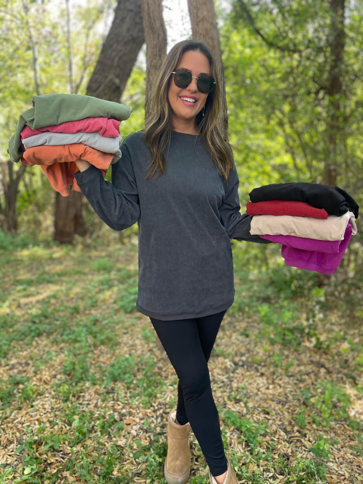 Hazel Blues® |  Staple Ribbed Pullover in Ten Colors