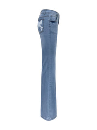 Hazel Blues® |  Bow Back Flare Jeans