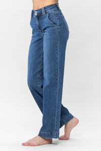 Hazel Blues® |  Judy Blue Double Button Wide Leg Jeans