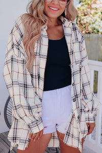 Hazel Blues® |  Plaid Button Up Long Sleeve Shacket