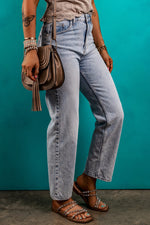 Hazel Blues® |  Pocketed Mid-Rise Waist Jeans