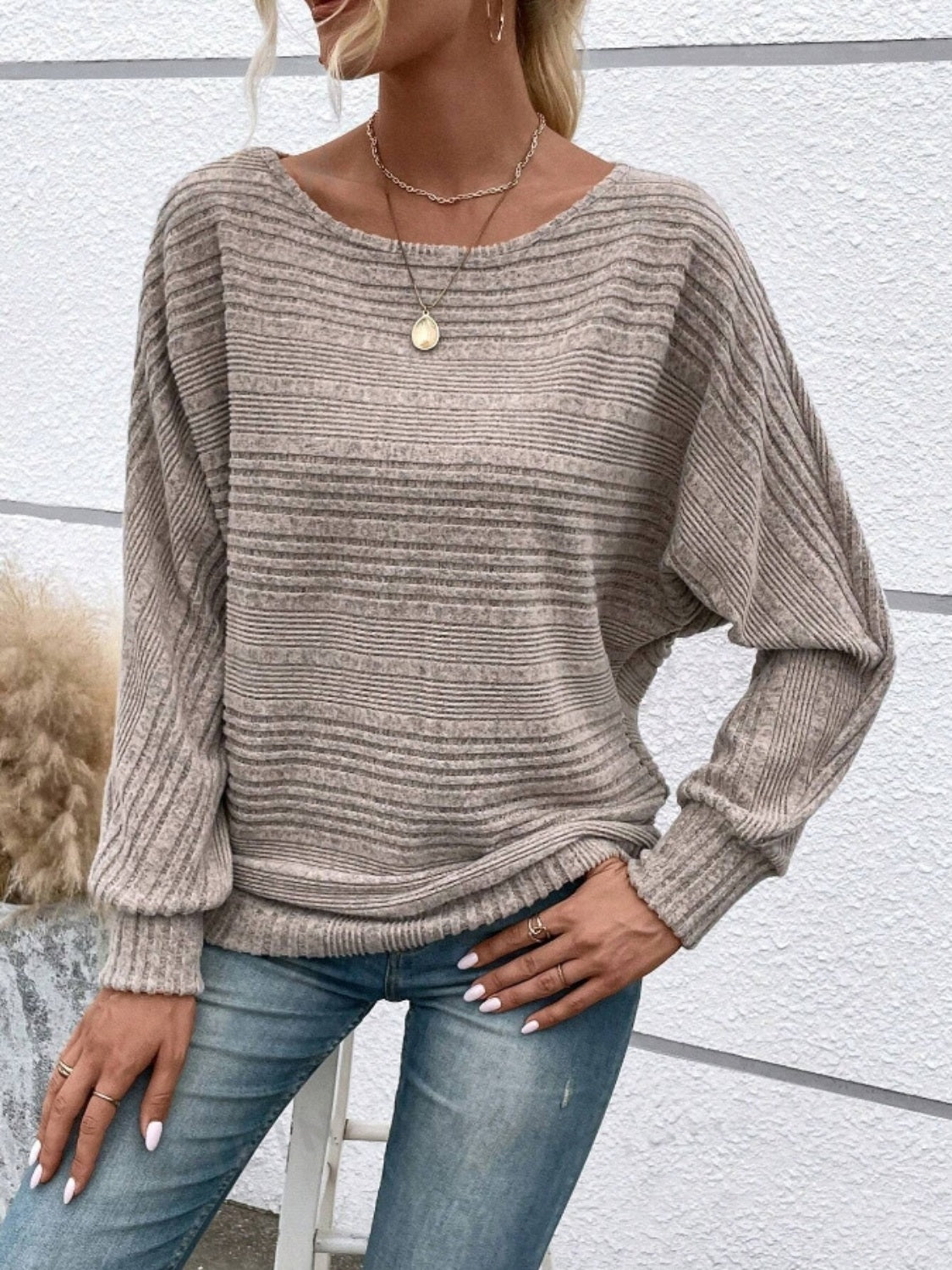 Hazel Blues® |  Round Neck Long Sleeve Top