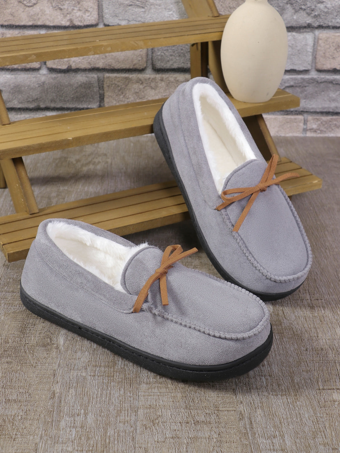 Hazel Blues® |  Bow Round Toe Flat Slip-Ons