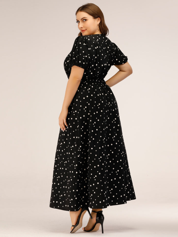 Hazel Blues® | Polka Dot Square Neck Dress