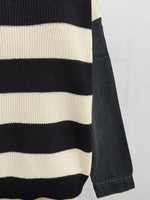 Hazel Blues® |  Contrast Round Neck Long Sleeve Sweater