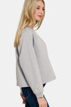 Hazel Blues® |  Zenana Round Neck Raglan Sleeve Top and Elastic Waist Pants Set
