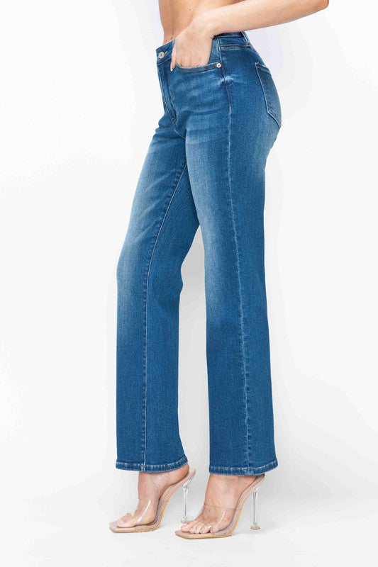 Hazel Blues® |  bytos Cat's Whiskers High Rise Straight Jeans