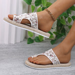 Hazel Blues® |  Flower Toe Post Flat Sandals