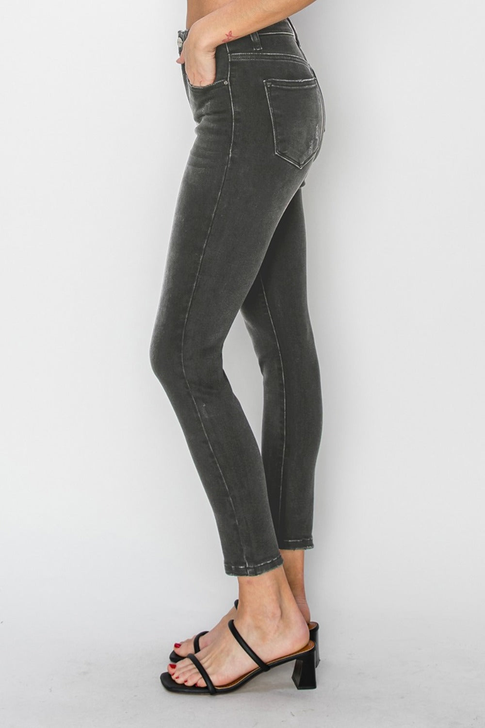 Hazel Blues® |  RISEN High Rise Ankle Skinny Jeans