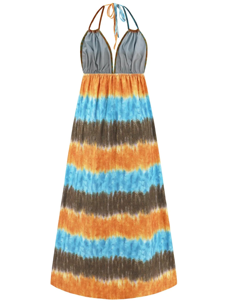Hazel Blues | Tie-Dye Halter Neck Dress Hazel Blues | Tie-Dye Halter Neck Dress