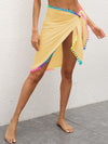 Hazel Blues® |  Rainbow Pompom Trim Swim Skirt