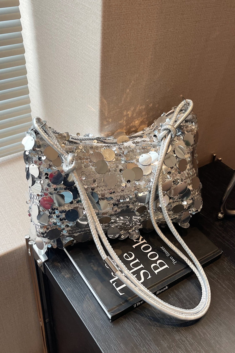 Hazel Blues® |  Sequin Knotted Straps Shoulder Bag