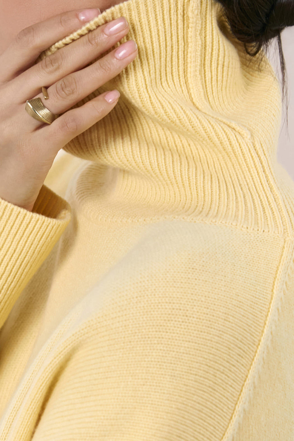 Hazel Blues® |  Basic Bae Turtleneck Long Sleeve Dropped Shoulder Sweater