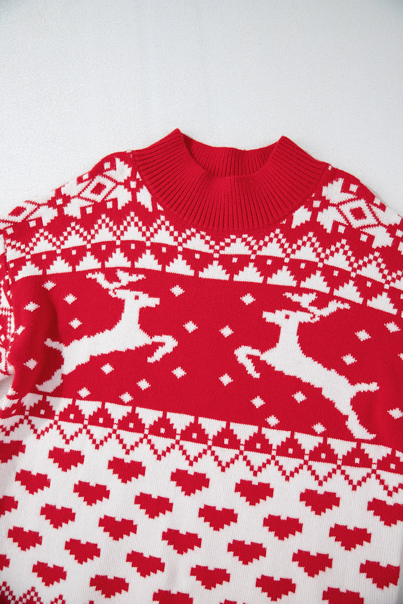 Hazel Blues® |  Christmas Element Turtleneck Long Sleeve Sweater