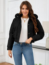 Hazel Blues® |  Pocketed Long Sleeve Cropped Hooded Winter Coat