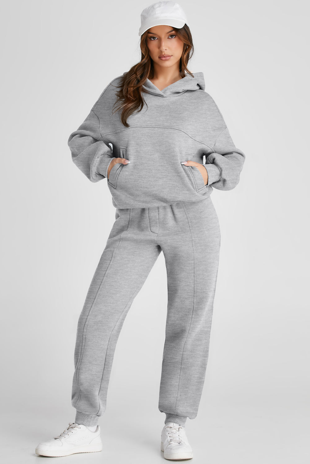 Hazel Blues® |  Dropped Shoulder Long Sleeve Hoodie and Pants Active Set