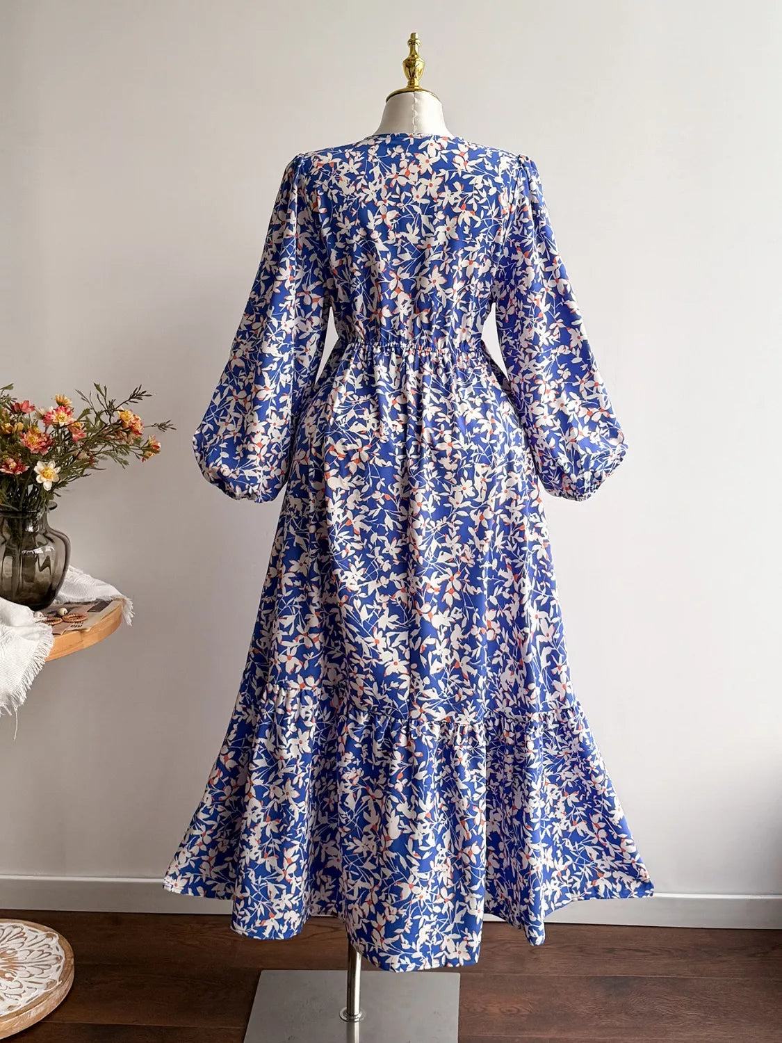 Floral Print V-Neck Long Sleeve Maxi Dress – Hazel Blues®