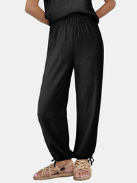 Hazel Blues® |  Drawstring Elastic Waist Joggers