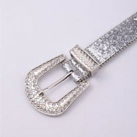 Hazel Blues® |  PU Leather Rhinestone Belt