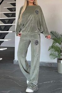 Hazel Blues® |  Boat Neck Long Sleeve Top and Pants Set