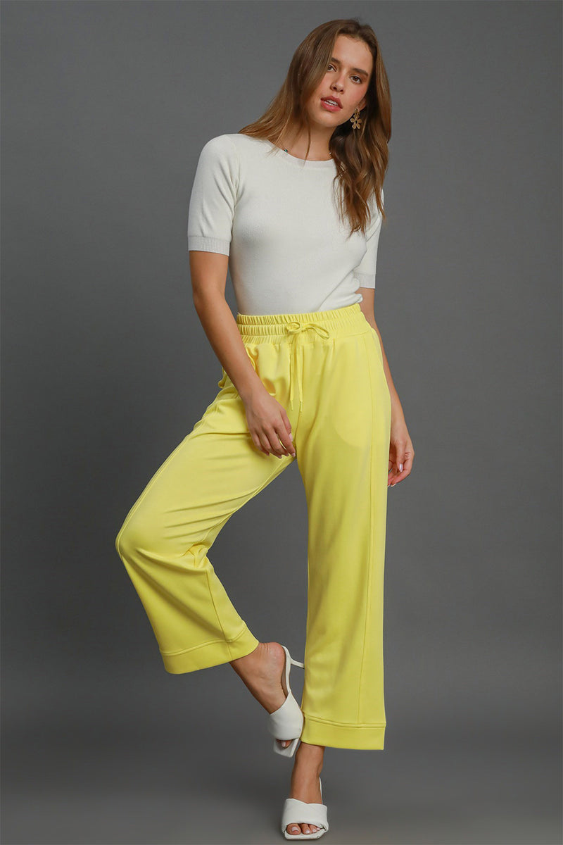 Hazel Blues® |  Umgee Drawstring Elastic Waist Wide Leg Pants