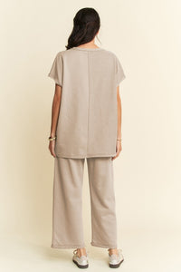 Hazel Blues® |  Davi & Dani Round Neck Short Sleeve Top and Pants Set