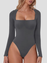 Hazel Blues® |  Square Neck Long Sleeve Bodysuit