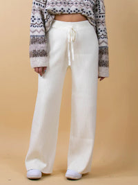 Hazel Blues® |  Ribbed Wide Leg Sweater Pants