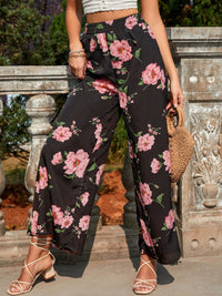 Hazel Blues® |  Printed Elastic Waist Wide Leg Pants