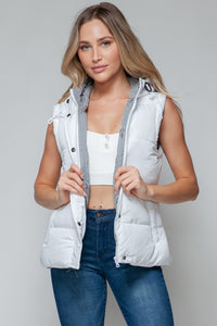 Hazel Blues® |  Snobbish Snap and Zip Closure Hooded Vest