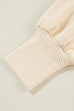 Hazel Blues® |  Striped Johnny Collar Long Sleeve Sweatshirt