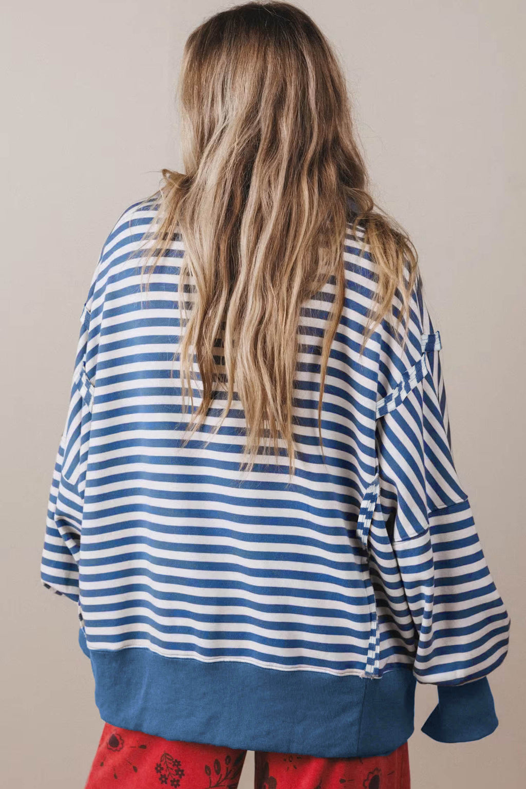 Weekend Wander Striped Relaxed Sweatshirt