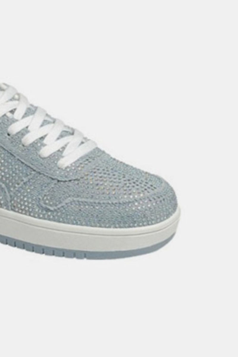 Hazel Blues® |  Forever Link Rhinestone Platform Flat Sneakers