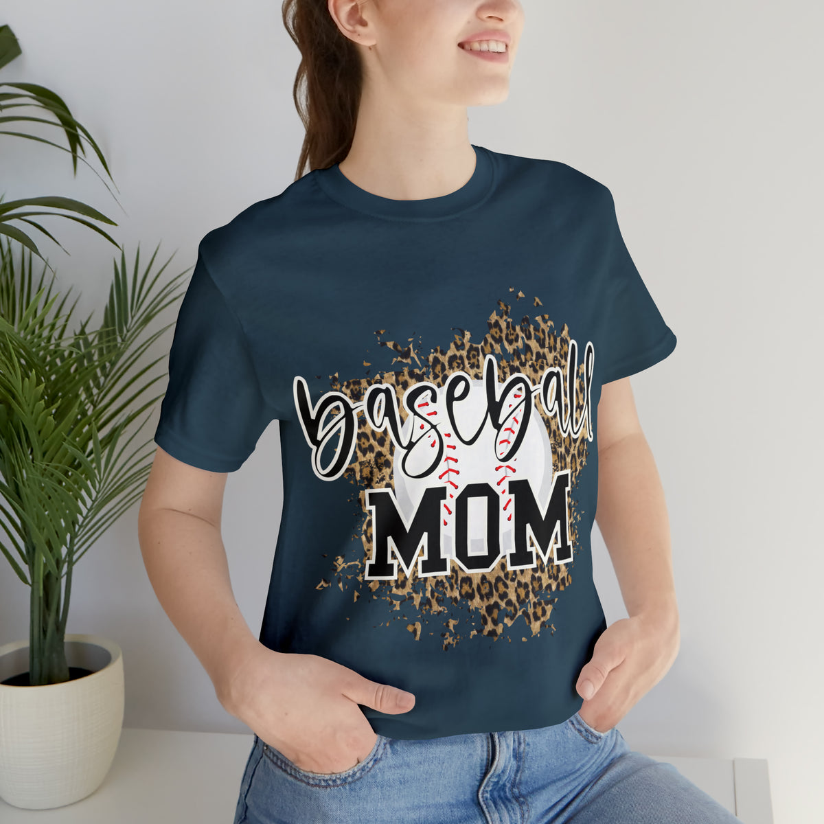 Hazel Blues® |  Baseball Mom Leopard Graphic Tee