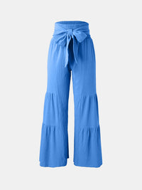 Hazel Blues® |  Tied Ruched Wide Leg Pants