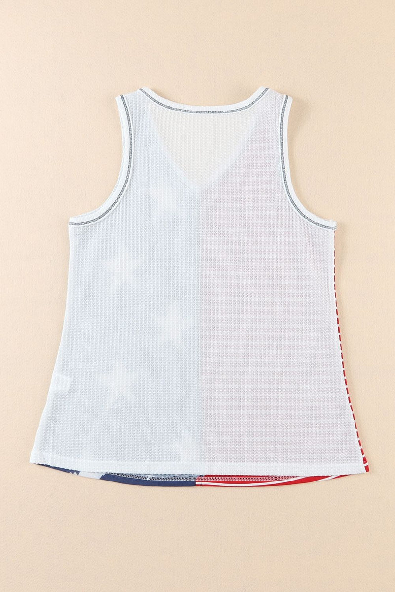 Hazel Blues® |  Star and Stripe V-Neck Tank