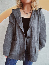 Hazel Blues® |  Dropped Shoulder Long Sleeve Hooded Cardigan