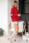 Hazel Blues® |  Evergreen Varsity Striped Detail Drop Shoulder Oversized Sweatshirt