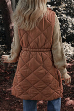 Hazel Blues® |  Pocketed Zipper and Button Vest Coat