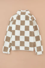Hazel Blues® |  Checkered Snap Down Long Sleeve Jacket