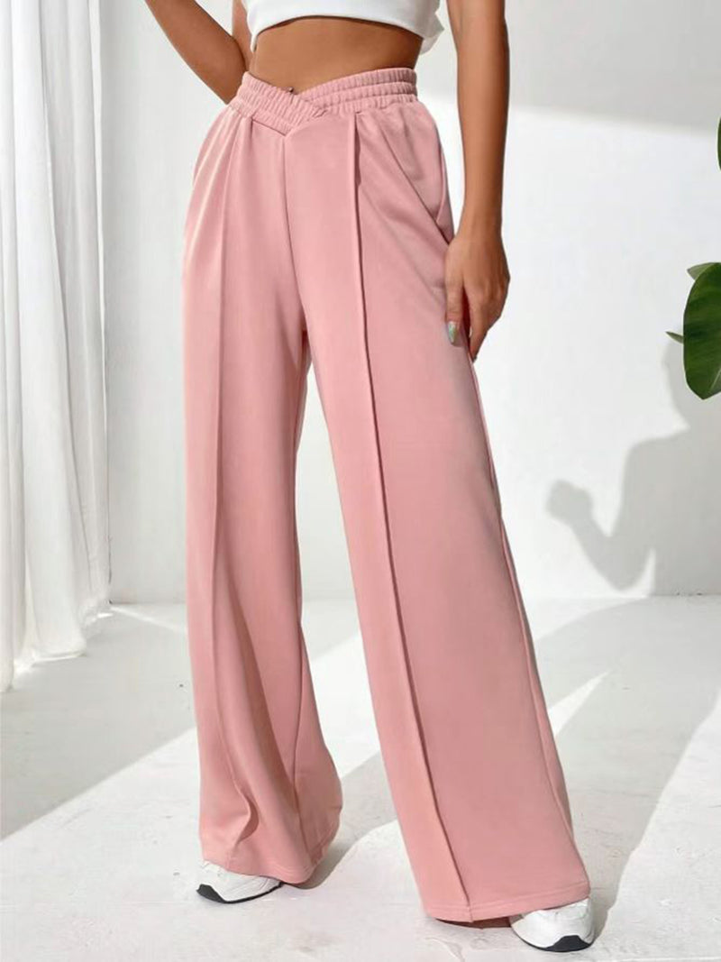 Hazel Blues® |  Elastic Waist Wide Leg Pants