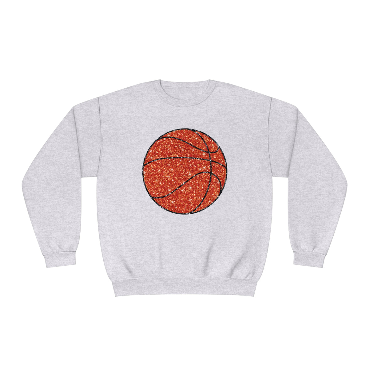 Hazel Blues® |  Large Basketball Faux Glitter Graphic Sweatshirt